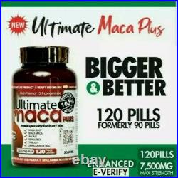 Ultimate Maca Plus 7500mg Butt Enhancer Pills, 120 Capsules. 4 Months Supply