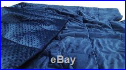 Ultra Soft Breathable Blue Minky Weighted Sensory Blanket 20lb 48x70
