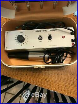 Vintage Holo Electron Trianon Violet Ray 5 Wand Therapy Machine In Case