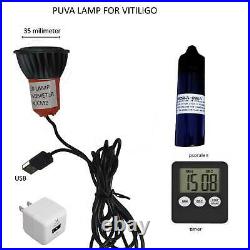 Vitiligo 2 inch PUVA phototherapy Lamp light therapy + Psoralen UK EU US EU plug