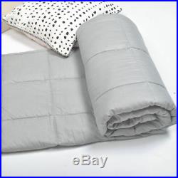 Weighted Blanket Heavy Sensory Cotton Blanket For Adult Light Gray (47x70-15LB)