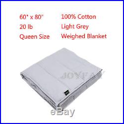 Weighted Blanket for Adults Sensory Blanket 60x80'' 20lb Queen Size U. S. Solid