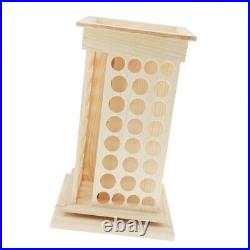 Wood Rotating Essential Oil Bottle Holder Classification Display Stand Rack