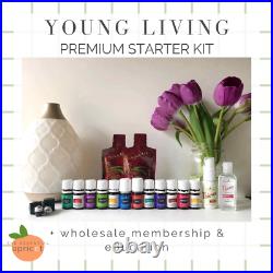 Young Living 12 Essential Oils Lot & Diffuser Premium Starter Kit Bundle