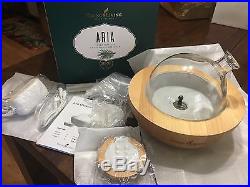 Young Living ARIA Essential Oil Diffuser withRemote Light/Sound, Glass/Wood NEW