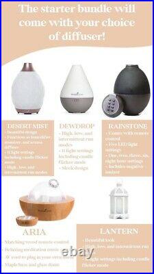 Young Living Aria Maple Ultrasonic Diffuser + Essential Oil Wellness Bundle NEW