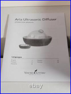 Young Living Essential Oils ARIA Essential Oil Ultrasonic Diffuser + Remote NEW