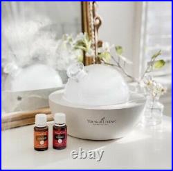 Young Living Essential Oils WHITE ARIA Ultrasonic Diffuser NIB! LIMITED EDITION