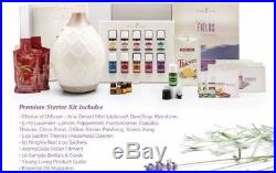 Young Living Premium Kit with 11 Essential Oils + Desert Mist Diffuser & More