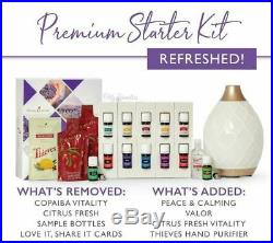 Young Living Premium Starter Kit 12 Oils (Valor & PC) & Desert Mist Diffuser