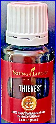 Young Living Thieves Essential Oil Blend, 15mL 4 bottles