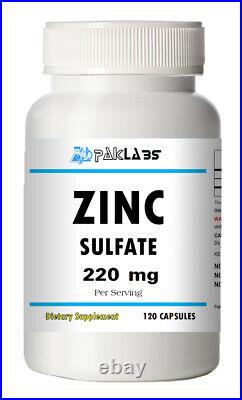 ZINC 220mg 120 Capsules. New Sealed Bottle. LARGE