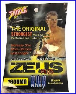 Zeus Plus 1600 Male Herbal Enhancement Supplement 144 Pills(2 boxes)