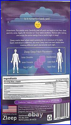 Zleep Sleep Patches To Enhance Sleep Reduce Tiredness 1 Month Supply Sealed